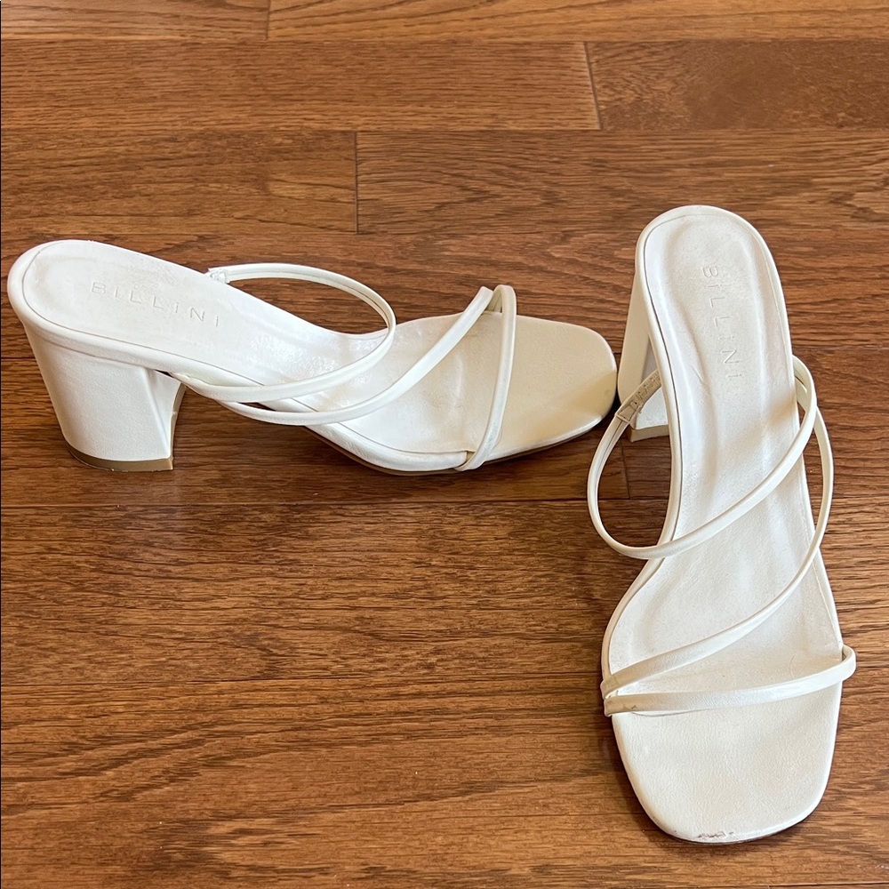 Billini Cream soft white  Strappy Block Heel Sandals